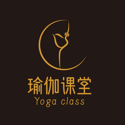 瑜伽舞蹈线性简约风logo