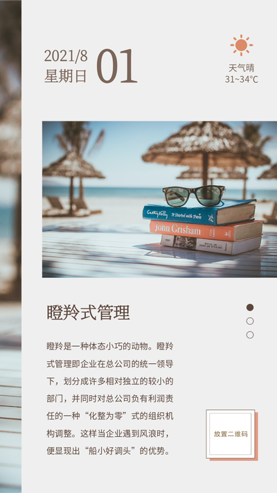 夏天,书籍,管理,日签