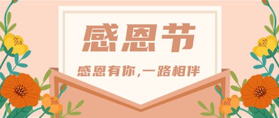 感恩节,花,信封,公众号封面