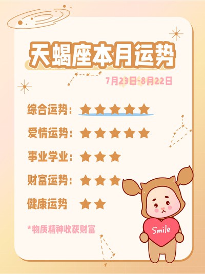 天蝎座本月运势 星座